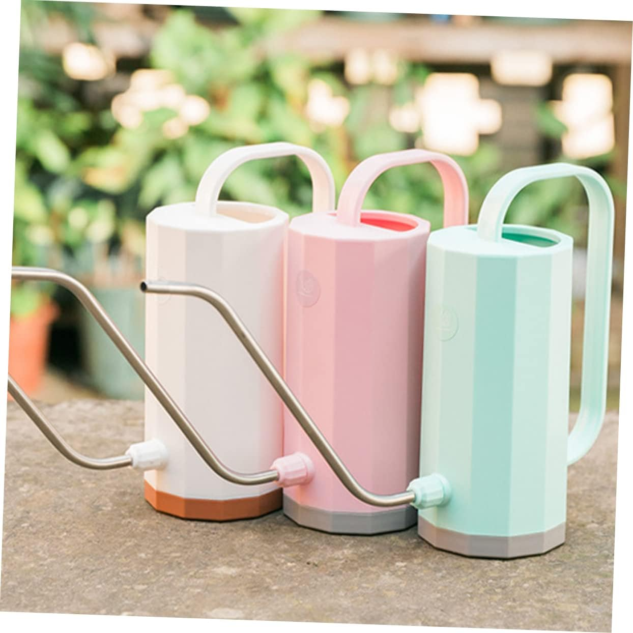 Cabilock Plastic Watering Kettle Long Mouth for Succulent Gardening Tool Portable Watering Can for Indoor Plant Care - White image number 6