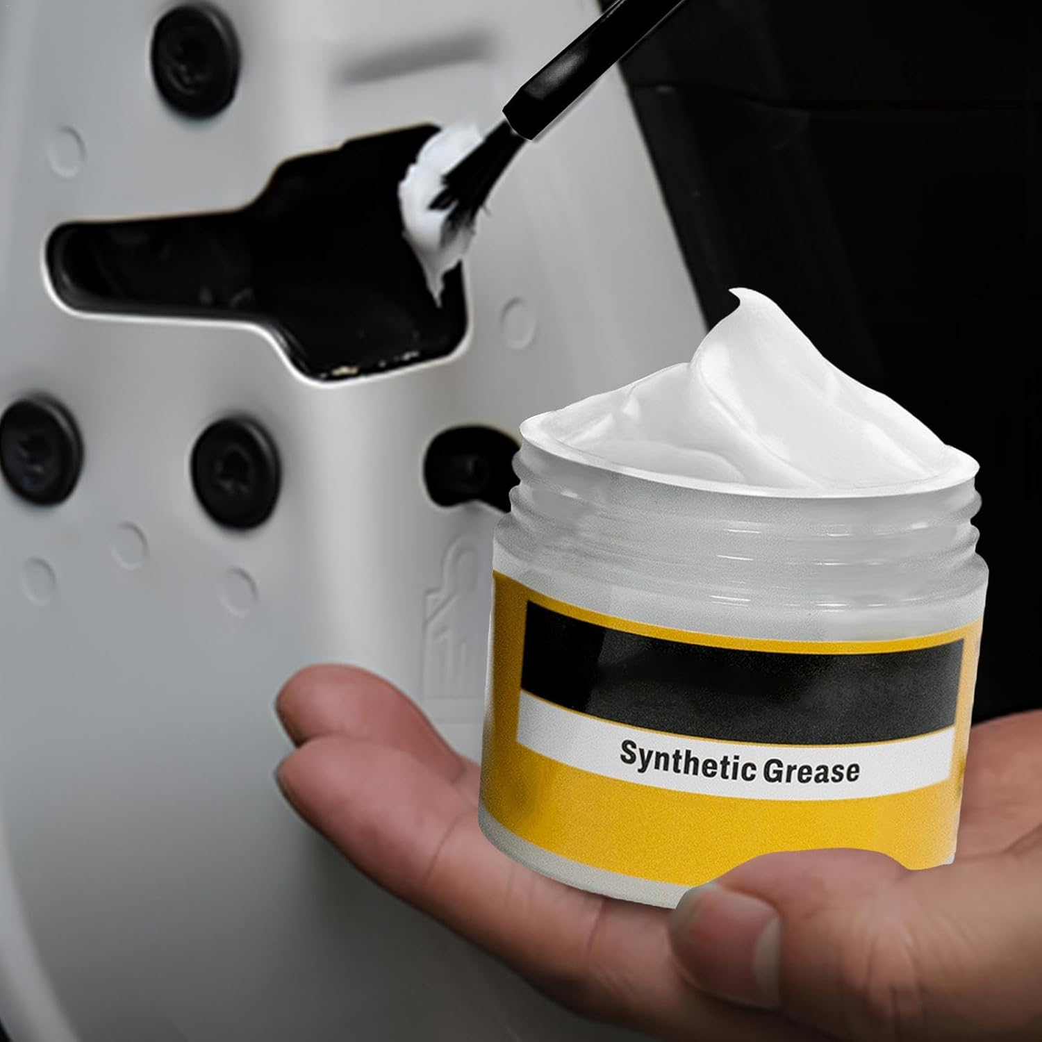 Car Door Hinge Grease, 100G Automotive Door Grease, Trailer Hitch Ball Lubricant Waterproof Grease for Trailer Garage Marine Machine