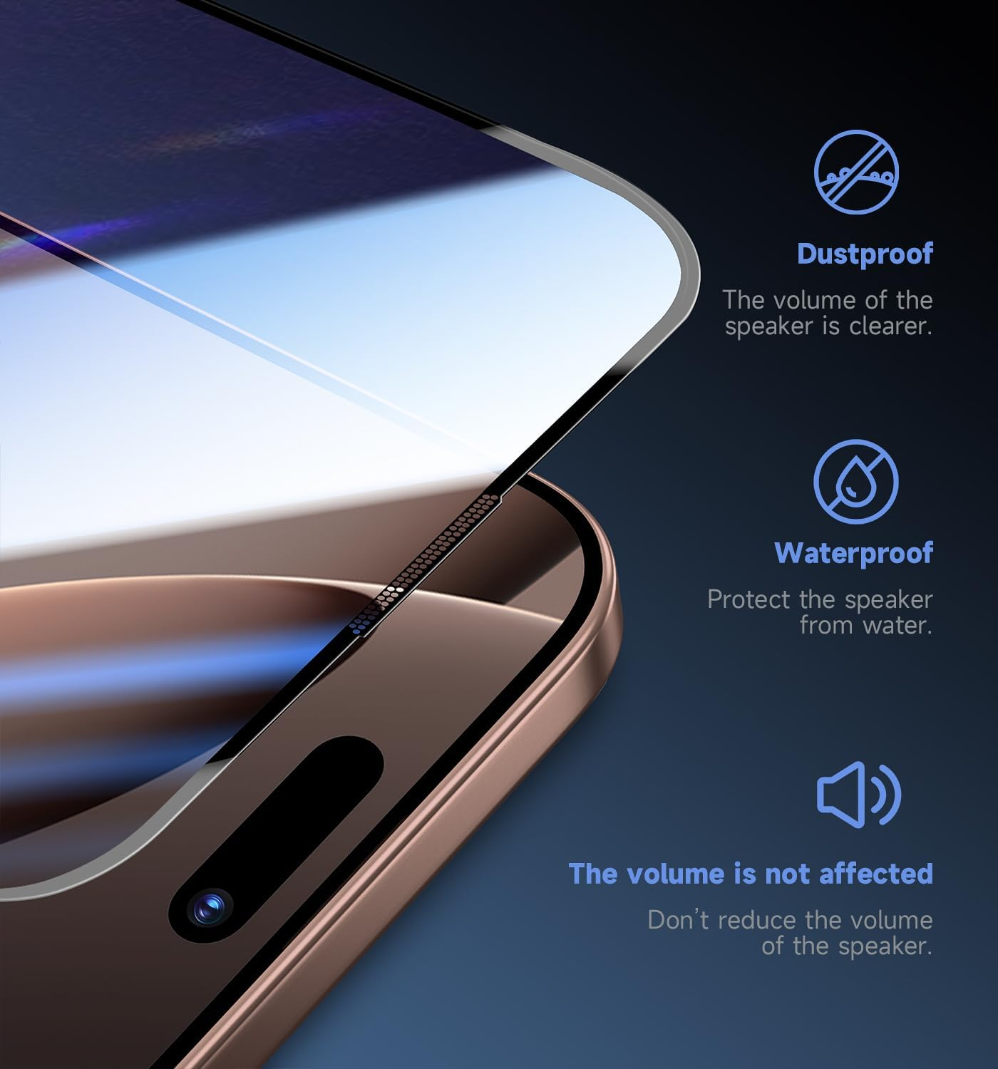 MAGIC JOHN 2 Pack for Iphone 16 Pro 6.3 Inch Tempered Glass Screen Protector, Auto Dust-Elimination, Bubble Free, HD Clear, Easy Installation image number 1