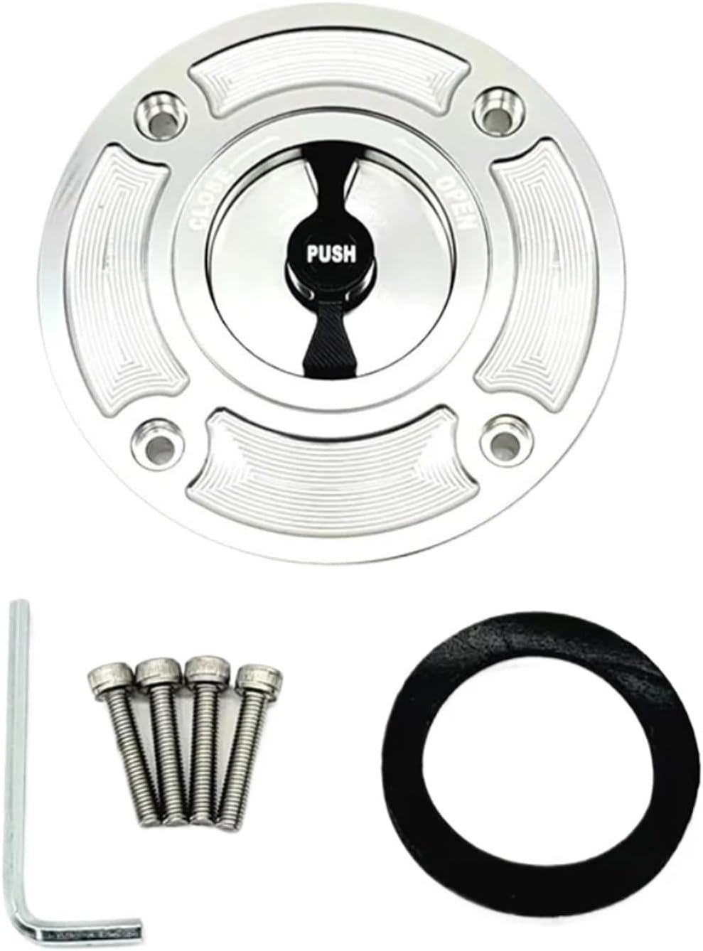 Motorcycle CNC Fuel Tank Cap Cover Compatible with Suzuki GSXR600 GSXR750 GSXR1000 GSXR1300 TL1000S TL1000R GS500 - No.1 image number 7