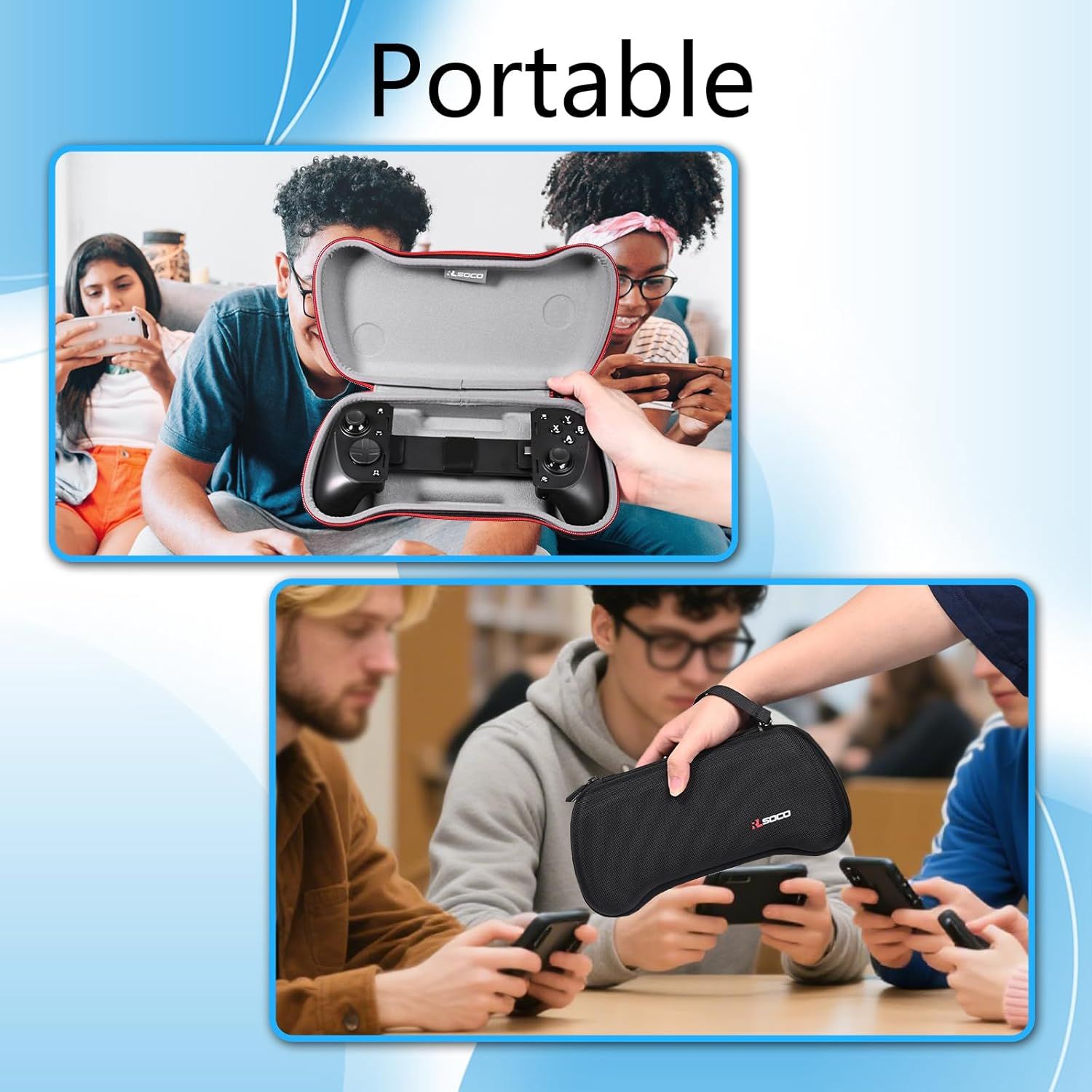 RLSOCO Case for Razer Kishi Ultra/Kishi V3 Pro Gaming Controller, Hard Shell Protective Case - Black (Case Only)