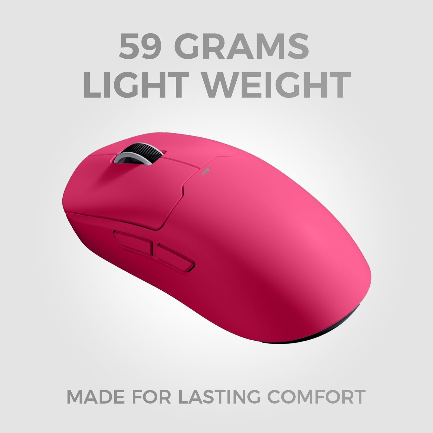 MCHOSE A5 Ultra Wireless Gaming Mouse, Tri-Mode Connectivity Lightweight 59 Grams, 8K Wired/4K Wireless Polling, PAW3395 26K DPI Optical Sensor - Rose Red