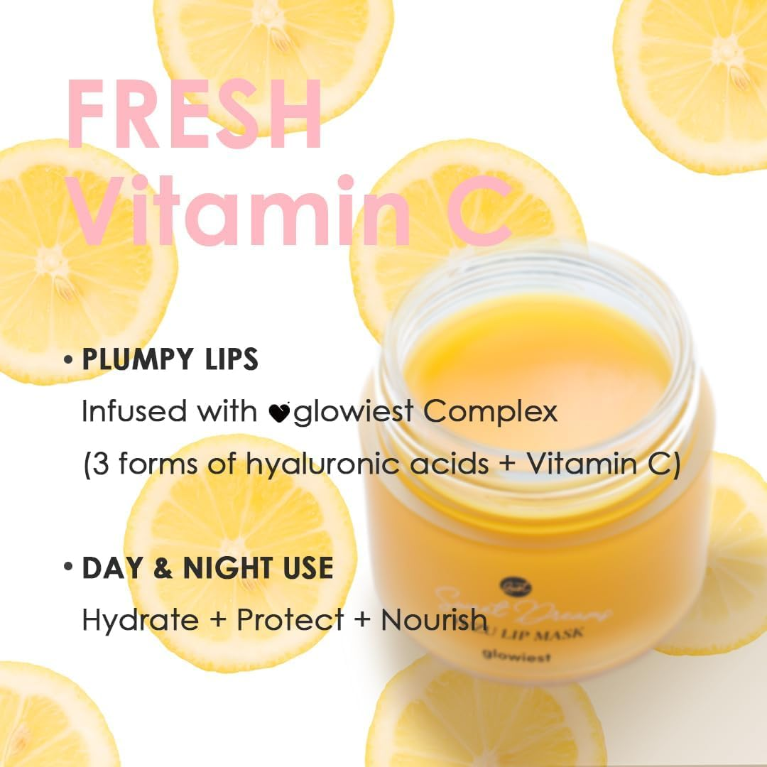 Sweet Dreams Lip Mask: Nourishing, Plumping and Hydrating Lip Balm |Lip Sleeping Mask | Hyaluronic Acids + Vitamin C + Shea Butter + Antioxidants | Yuzu - 0.7 Oz. image number 2