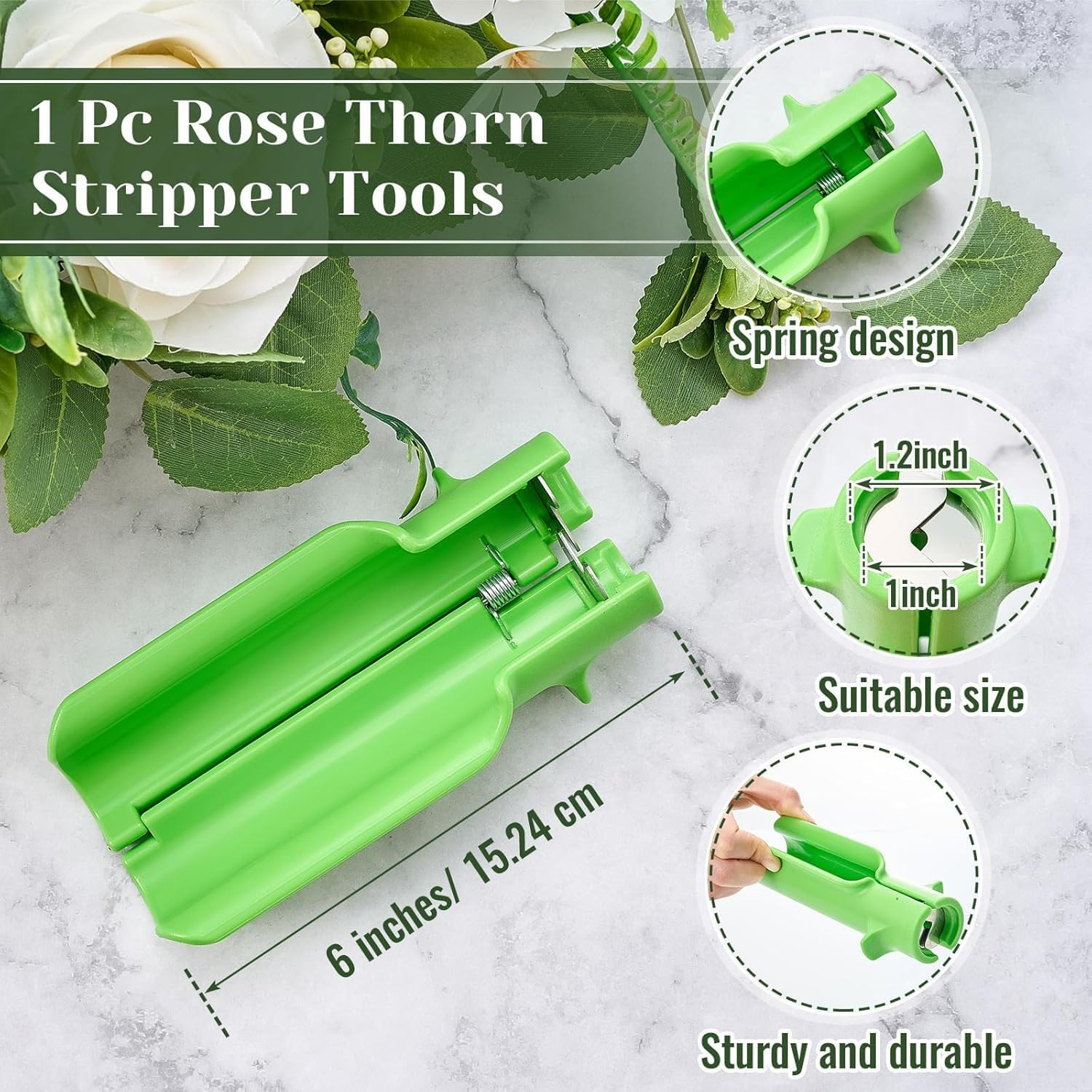 1 Pcs Rose Thorn Stripper Tool Thorn Remover for Roses Leaf Stripper Tool Flower Cleaner Cutter to Removal Leafs for Home Flower Shop Gardening Floral Arrangements image number 2