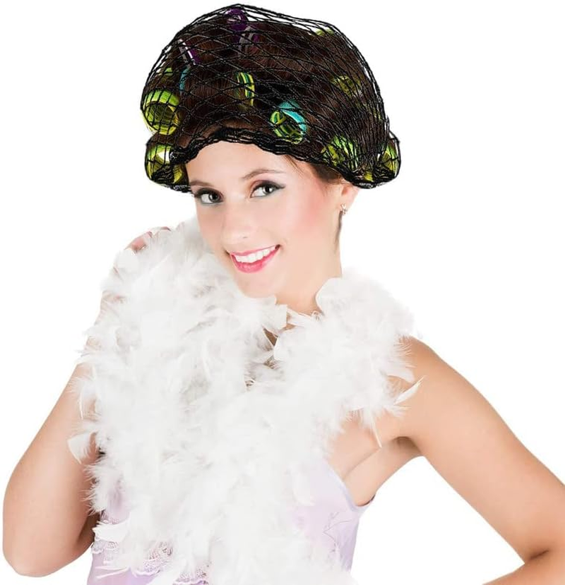 WILLBOND 4 Pcs Cotton Triangle Hair Net for Rollers, Women Mesh Hair Net Setting for Sleeping, 35 X 35 X 57 Inches