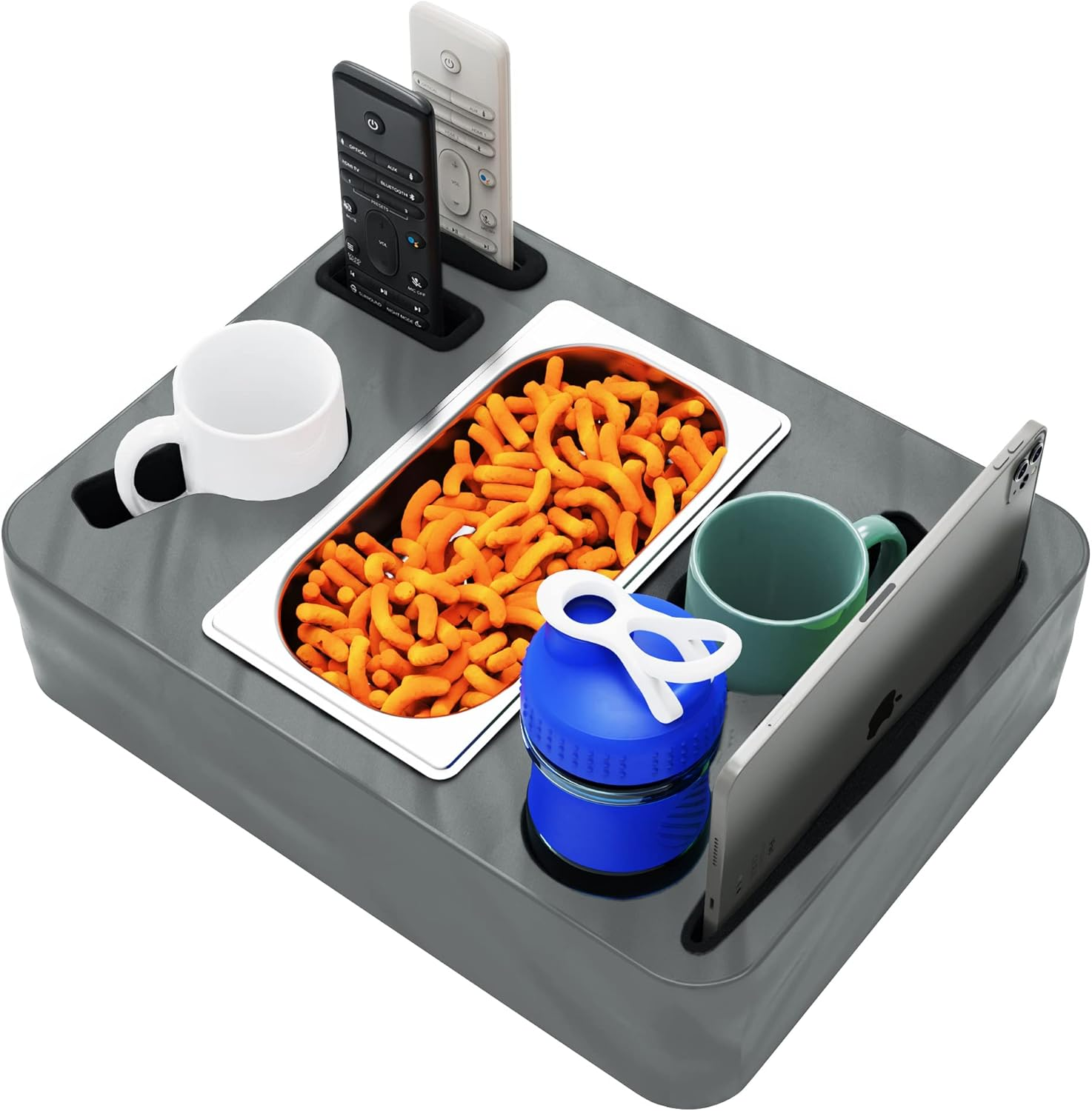 Sofa Buddy - Convenient Couch Cup Holder, Couch Caddy, Sofa Cup Holder. the Perfect Couch Accessory, GREY