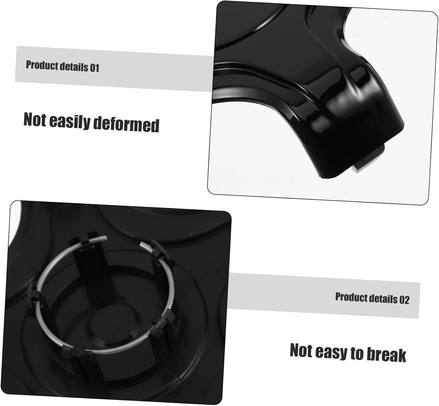 LALADEFIEE 4Pcs Auto Wheel Center Cap Wheel Rim Cap Covers Polished Finish Easy Fit image number 2