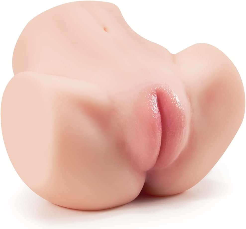 Goyha 4.1 LB Pussy Ass Male Masturbator with Virgin Tight Labia, 2 Hole Realistic Male Masturbator with Strong Suction Channel, Pocket Pussy Sex Toy for Men Masturbation. image number 2