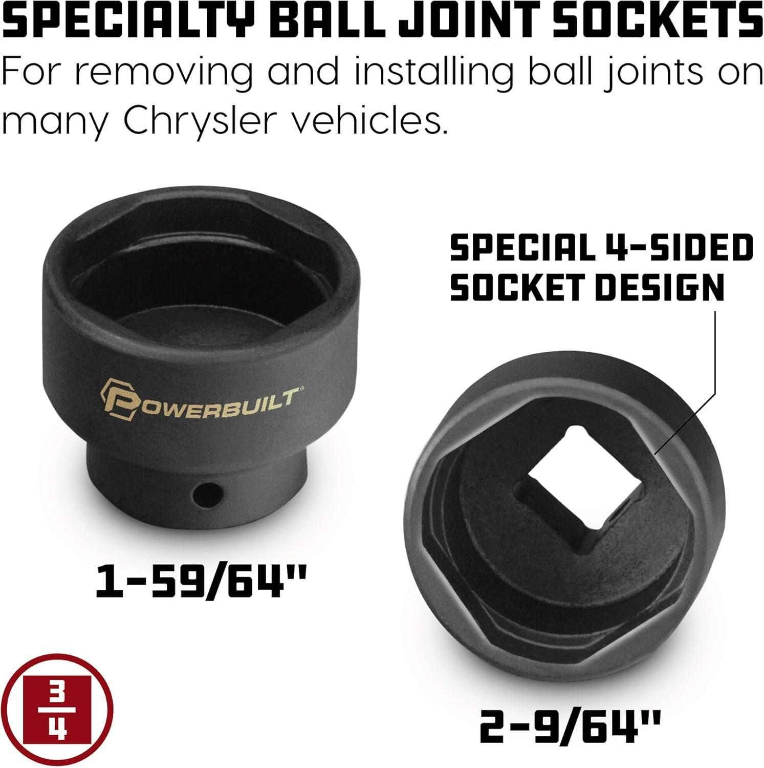 Alltrade 648749 Kit 32 Specialty Ball Joint Socket Tool Set image number 3