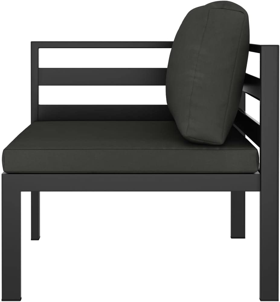 Vidaxl 5-Piece Garden Lounge Set, Outdoor Aluminium Furniture with Cushions, Modular Design, Weather-Resistant, Stylish & Comfortable, Anthracite. image number 2