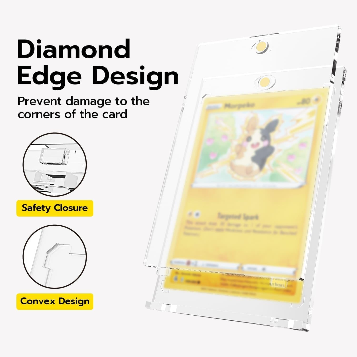 10Pcs 35Pt Magnetic Card Holders-Trading & Sport Cards Protector Cases,Ideal for Mtg,Basketball & Collectible Clear Magnetic Card Case