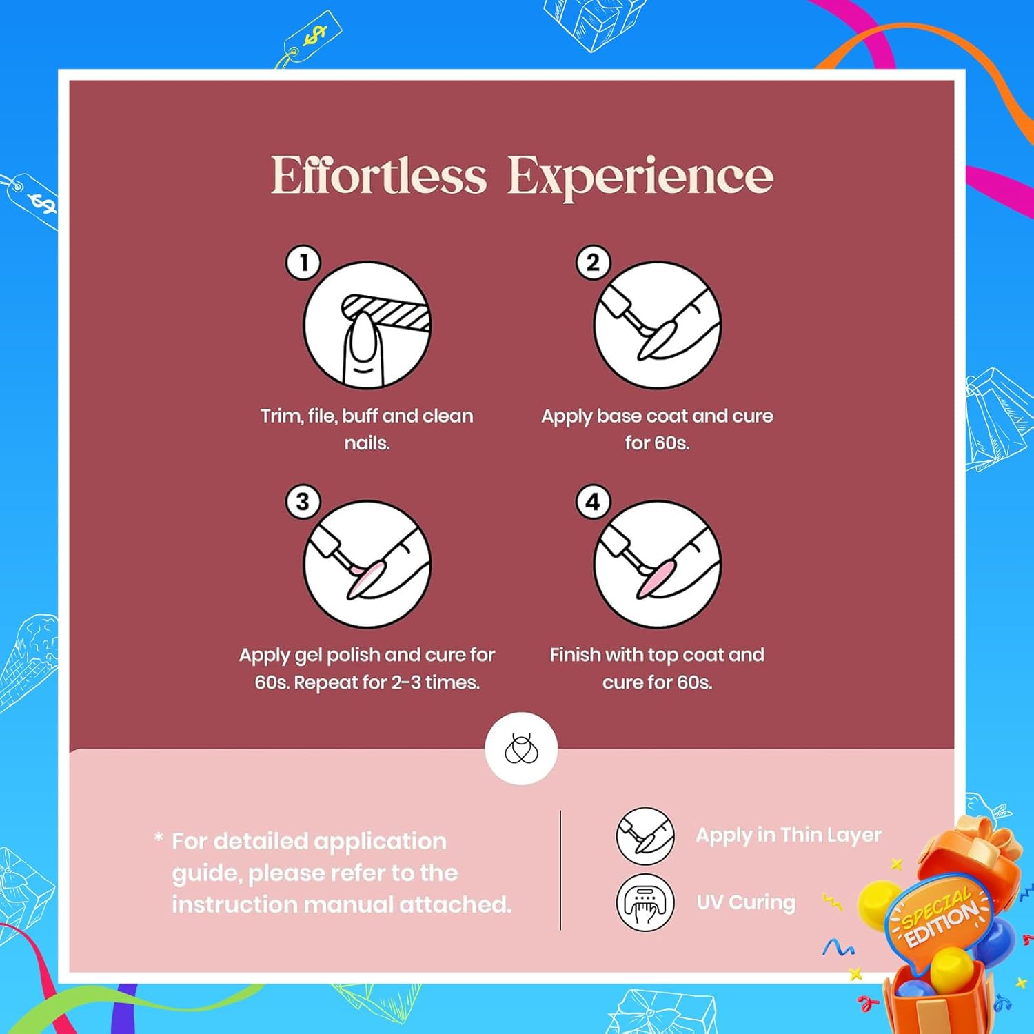 Beetles 20 Pcs Gel Nail Polish Kit, Modern Muse Collection Nude Gray Pink Blue Glitter Gel Polish with Glossy & Matte Top Gel Base Coat Soak off LED Gel image number 6