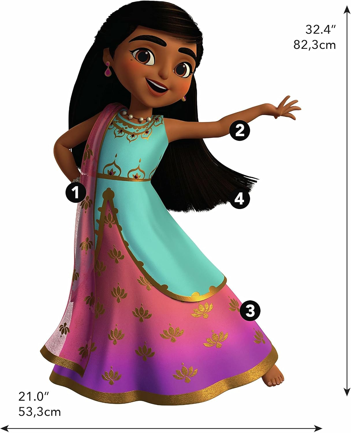 Roommates RMK4697GM Mira: Royal Detective Peel and Stick Wall Decals image number 4