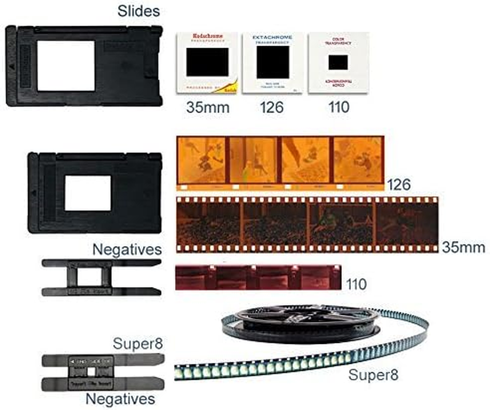 ZONOZ FS-3 22MP All-In-1 Film & Slide Converter Scanner W/Speed-Load Adapters for 35Mm, 126, 110 Negative & Slides, Super 8 Films - Includes Worldwide Voltage 110V/240V AC Adapter (Blue) image number 1
