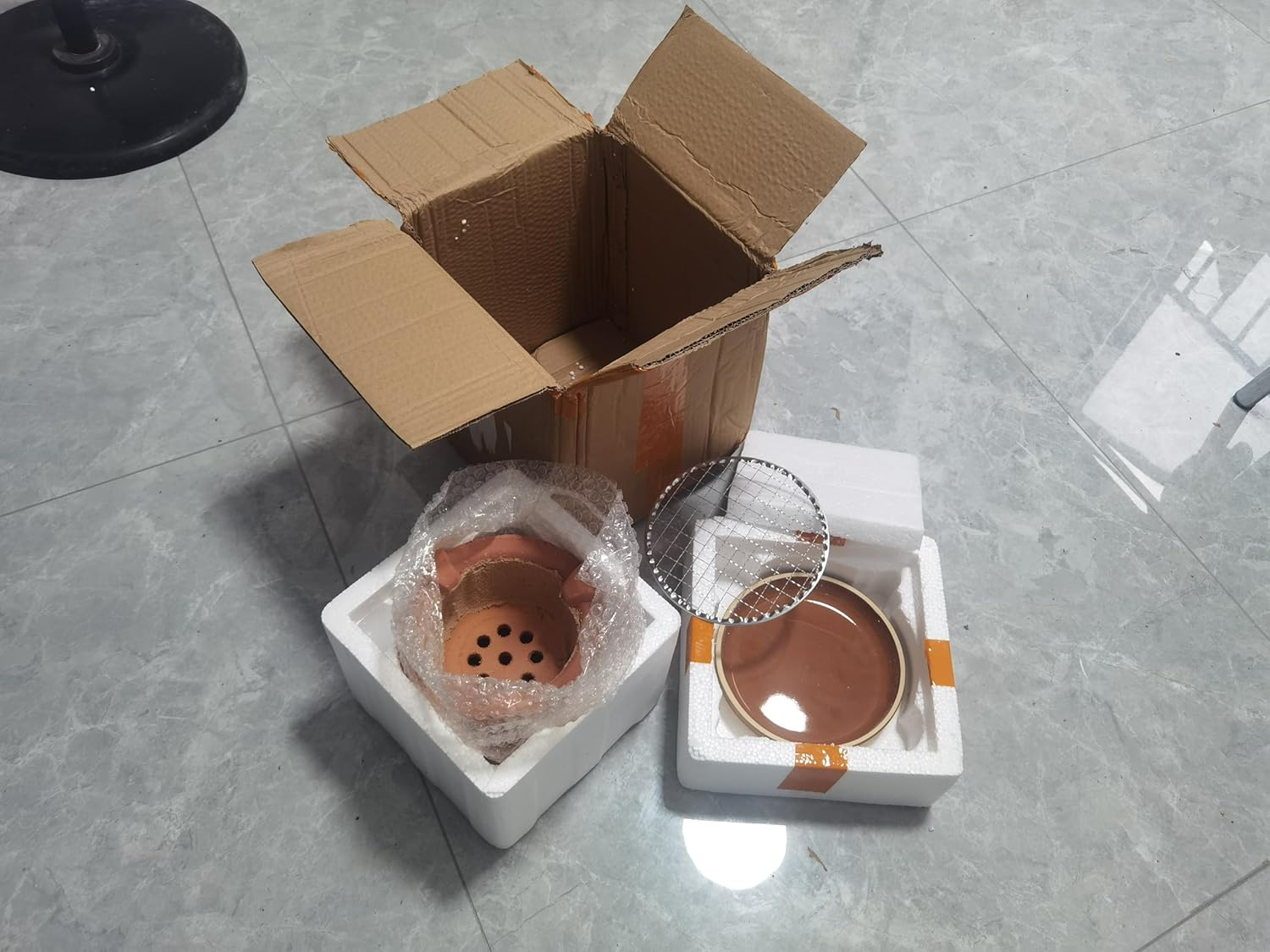 EUCOLO Charcoal Stove, 16CM Diameter, Red Clay Ceramics, Portable, Outdoor Picnic, Tea Cooking, Water Boiling image number 5