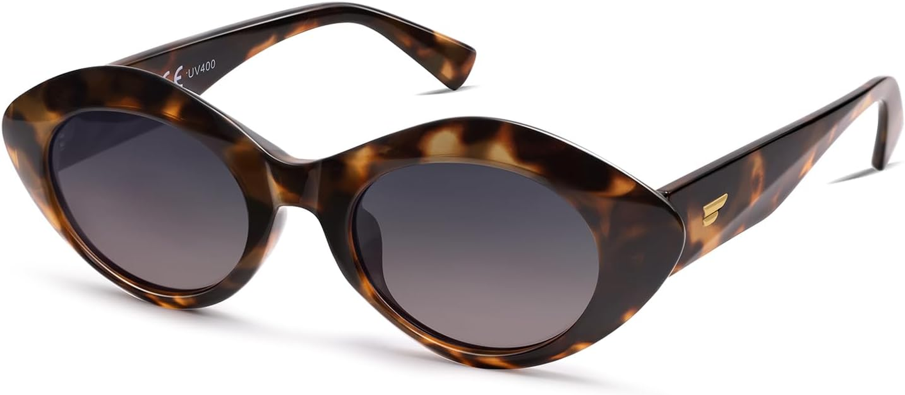 VANLINKER Polarized Trendy Thick Oval round Sunglasses for Women Retro Shades VL9825