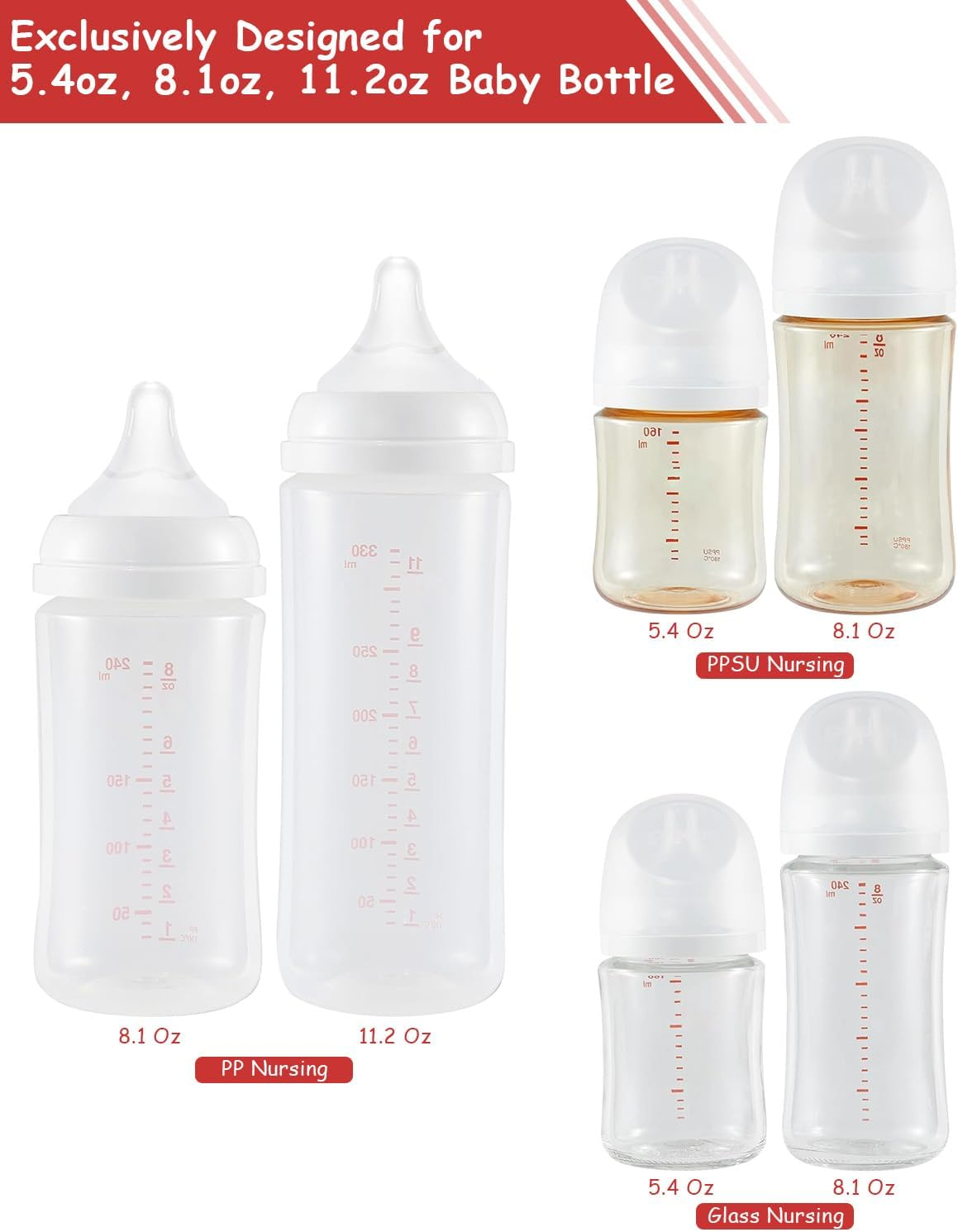 Baby Bottle Cap for Pigeon Bottle, Soft & Safe Bottle Lid, 6 Count image number 2