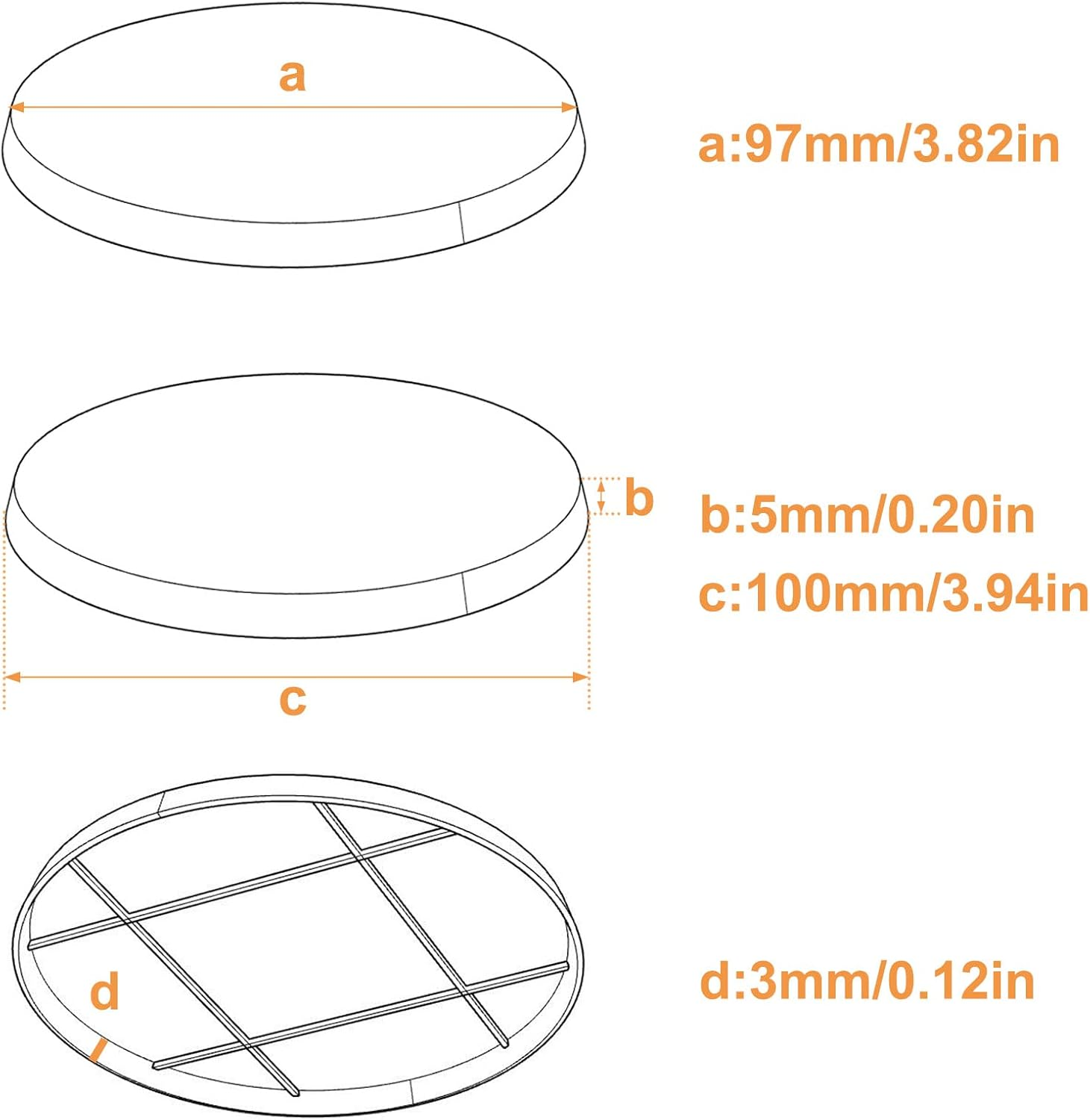 5Pcs 100Mm round ABS Model Bases for Wargames Table Games MB11100-5 image number 5