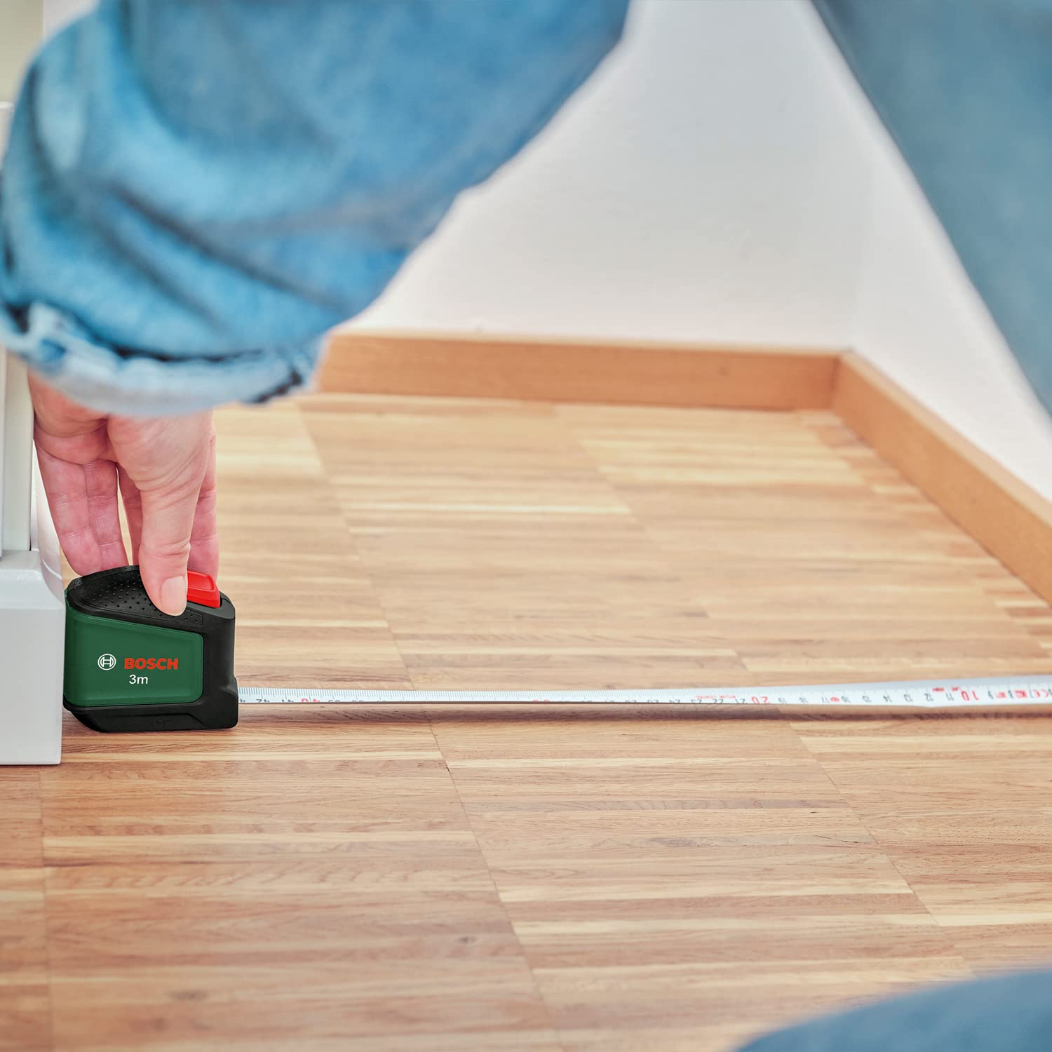 Bosch Home & Garden Tape Measure 3M (Auto Lock; 19Mm Tape Width, Nylon-Coated, Accurate 3-Metre Tape Measure with Two-Direction Hook and Metal Belt Clip)