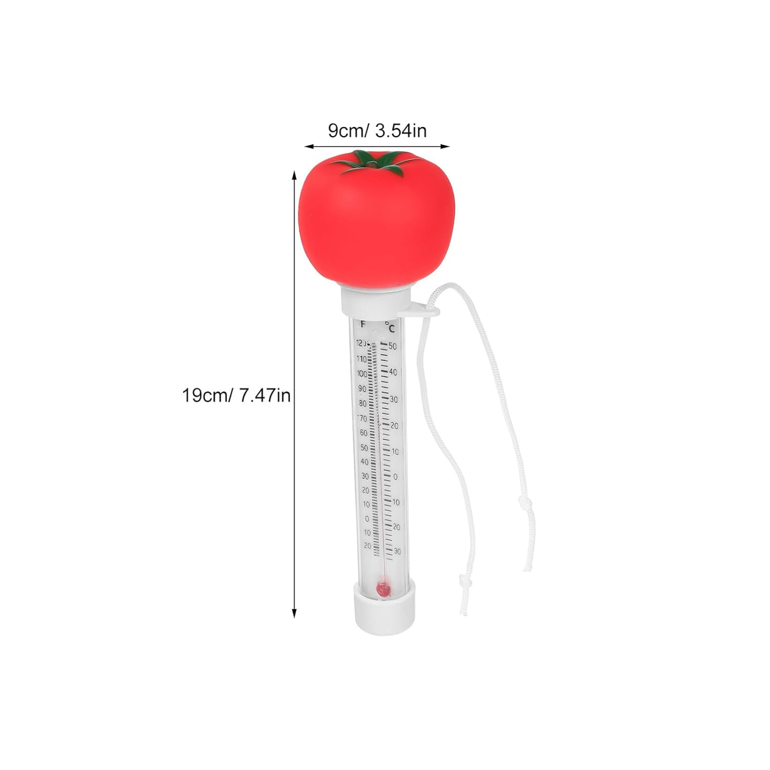 YARNOW Floating Pool Thermometer for Bath and Swimming Pools Easy Read Tomato Shaped Water Temperature Gauge Spa and Hot Tub Thermometer for Indoor and Outdoor Use image number 1