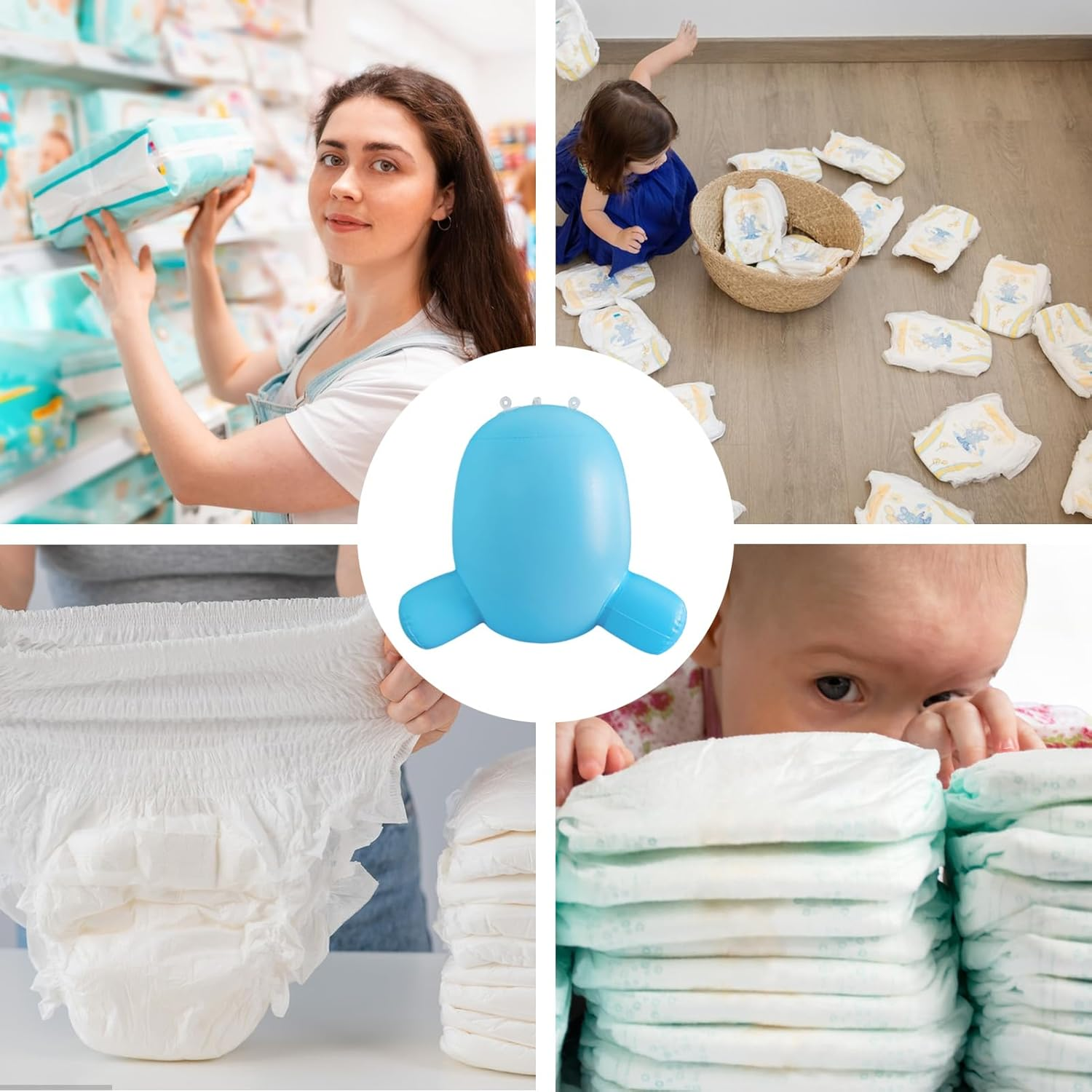 Inflatable Display Model - 10Pcs Torso Stand for Realistic Presentation, Lightweight Design with Easy Inflation, Reusable Diaper Display Mannequin for Store Showcase, and Photography Use image number 1