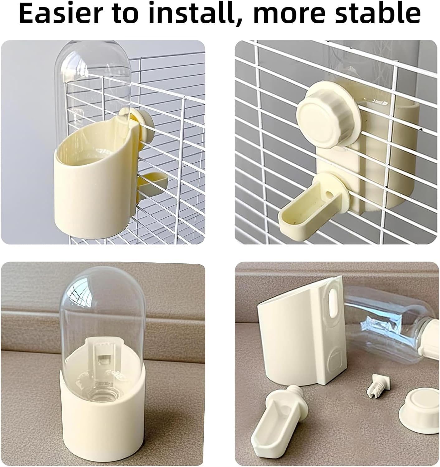 Automatic Hanging Bird Water Bottle,No Drip Cage Mounted Waters Feeder for Parakeets, Cockatiels, Budgies, Lovebirds, Finches, Canaries, Parrots image number 3