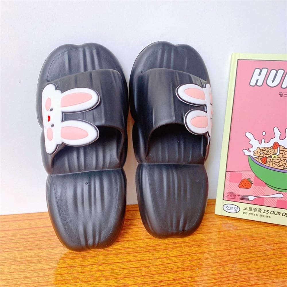 Bunny Slippers Bathroom Slippers Femaler Student Girl Heart Home Deodorant Slippers Soft Cute Platform Rabbit Slippers image number 5