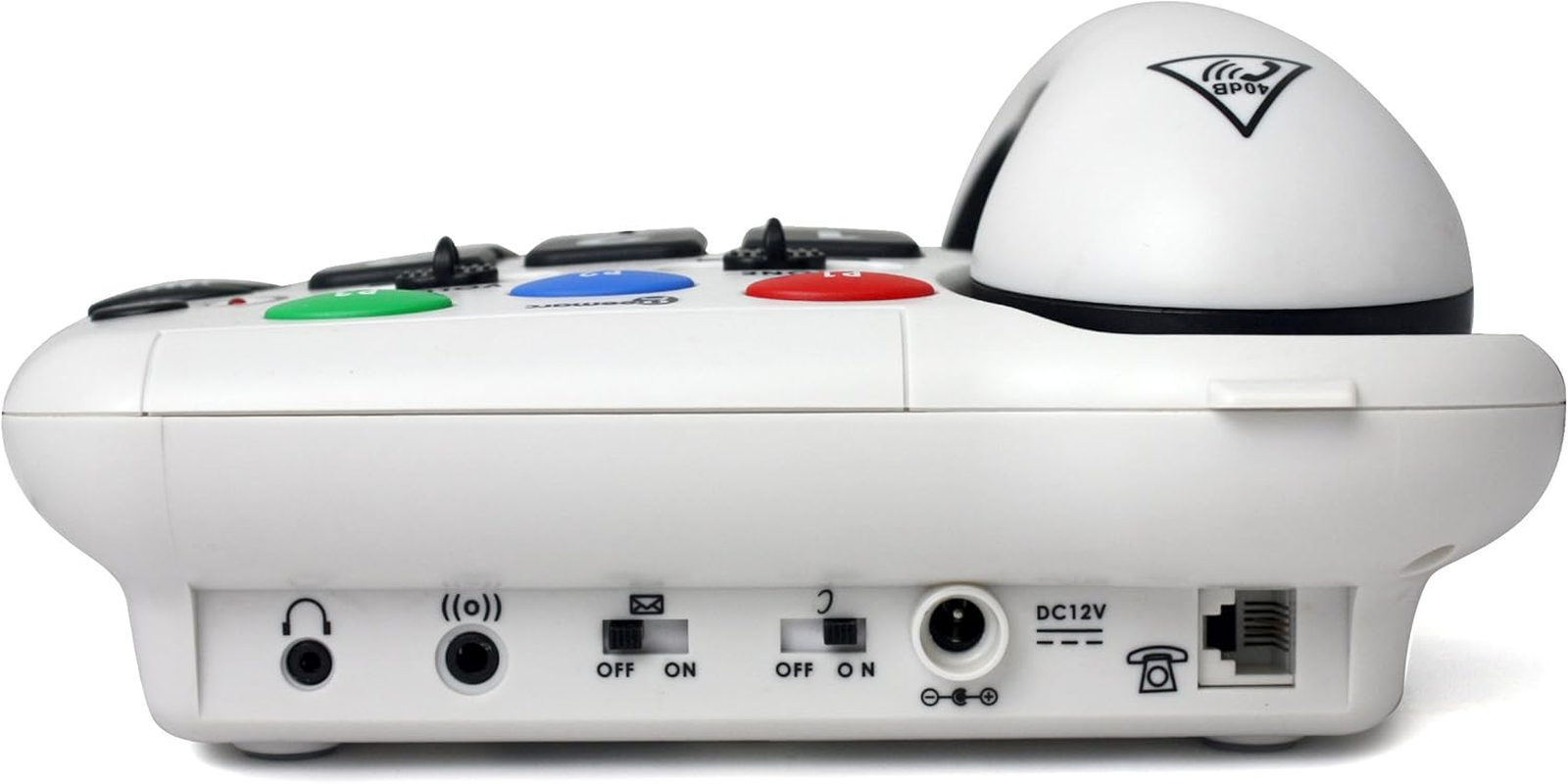 Geemarc Amplipower 50 - Amplified Corded Telephone with Tone and Volume Control, Large Buttons and One-Touch Memories - Hearing Aid Compatible - Specialised for Hearing Impaired - UK Version - White