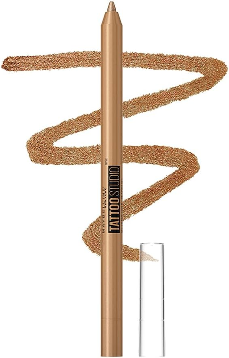 Maybelline Tattoostudio Long-Lasting Sharpenable Eyeliner Pencil, Glide on Smooth Gel Pigments with 36 Hour Wear, Waterproof, Smooth Walnut, 1 Count