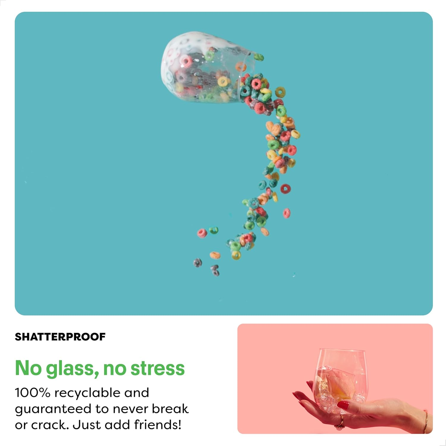 TOSSWARE POP 6Oz Flute Jr Set of 12, Premium Quality, Recyclable, Unbreakable & Crystal Clear Plastic Champagne Glasses, 12 Count (Pack of 1) image number 4