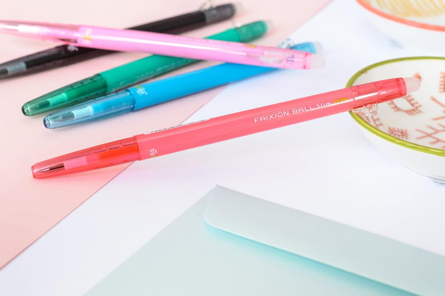 Pilot Frixion Ball Slim 038 Ballpoint Pen, Green (LFBS-18UFG) - 1 Count (Pack Of 1), Black image number 2