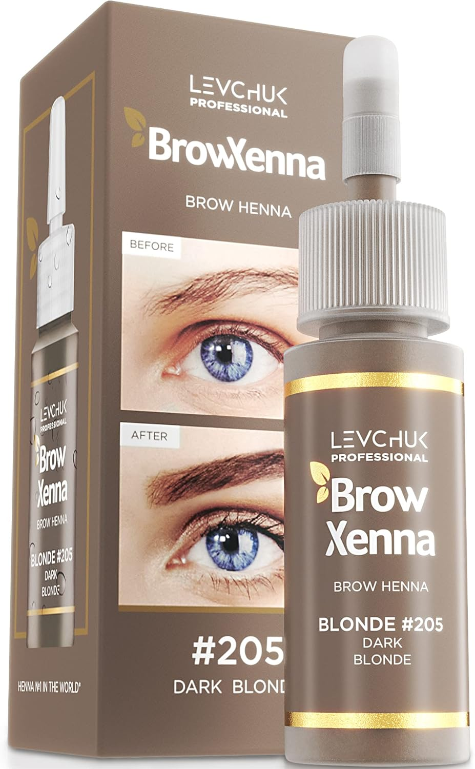 Browxenna Purely Natural Eyebrow Henna to Dye Tint and Stimulate Growth Brows to Make Semi Permanent Waterproof Brow Tint (106)