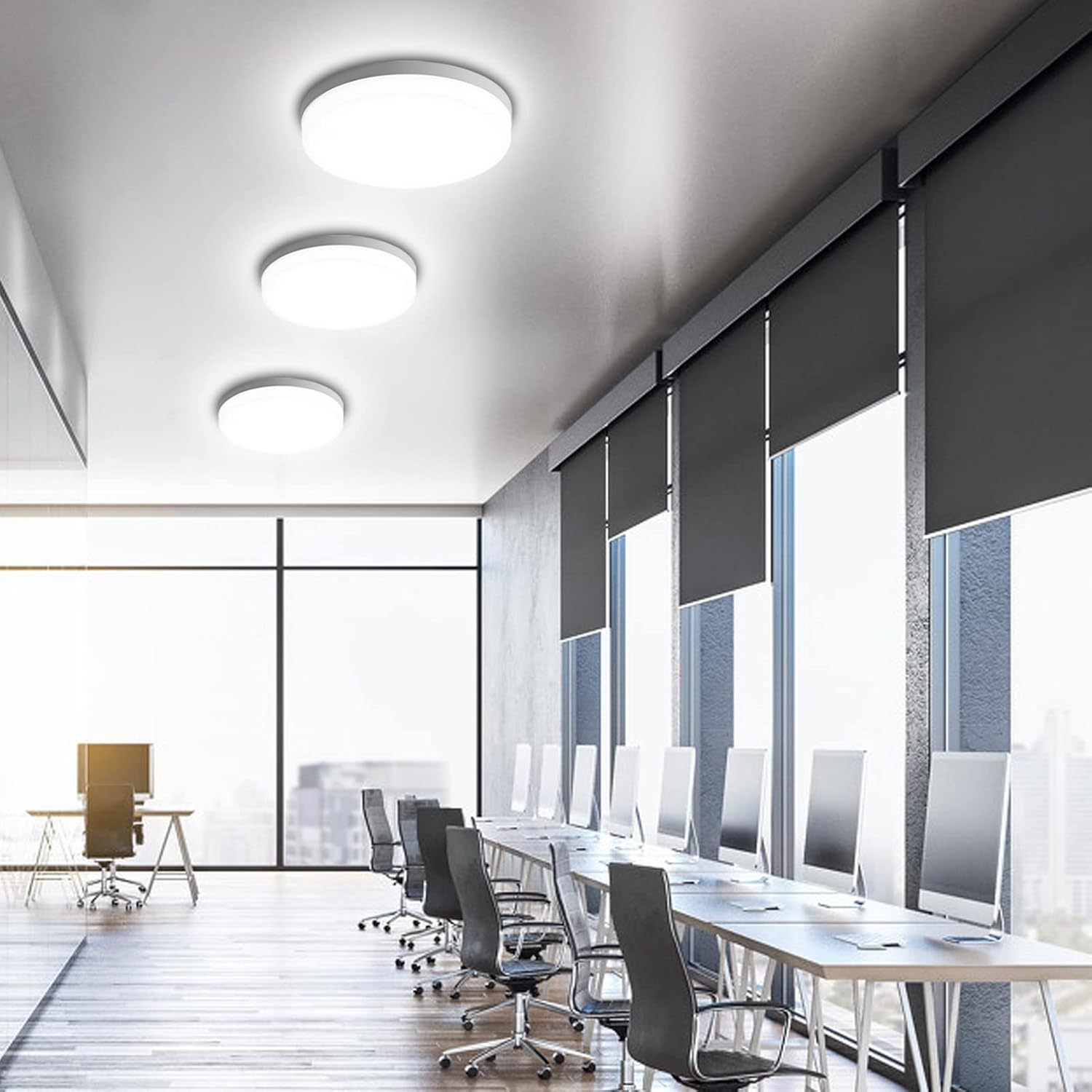 Leds Ceiling Light H Mounting 18W round Ceiling Lamp for Kitchen Bedroom Hallway (6500-7000K White Light) image number 3