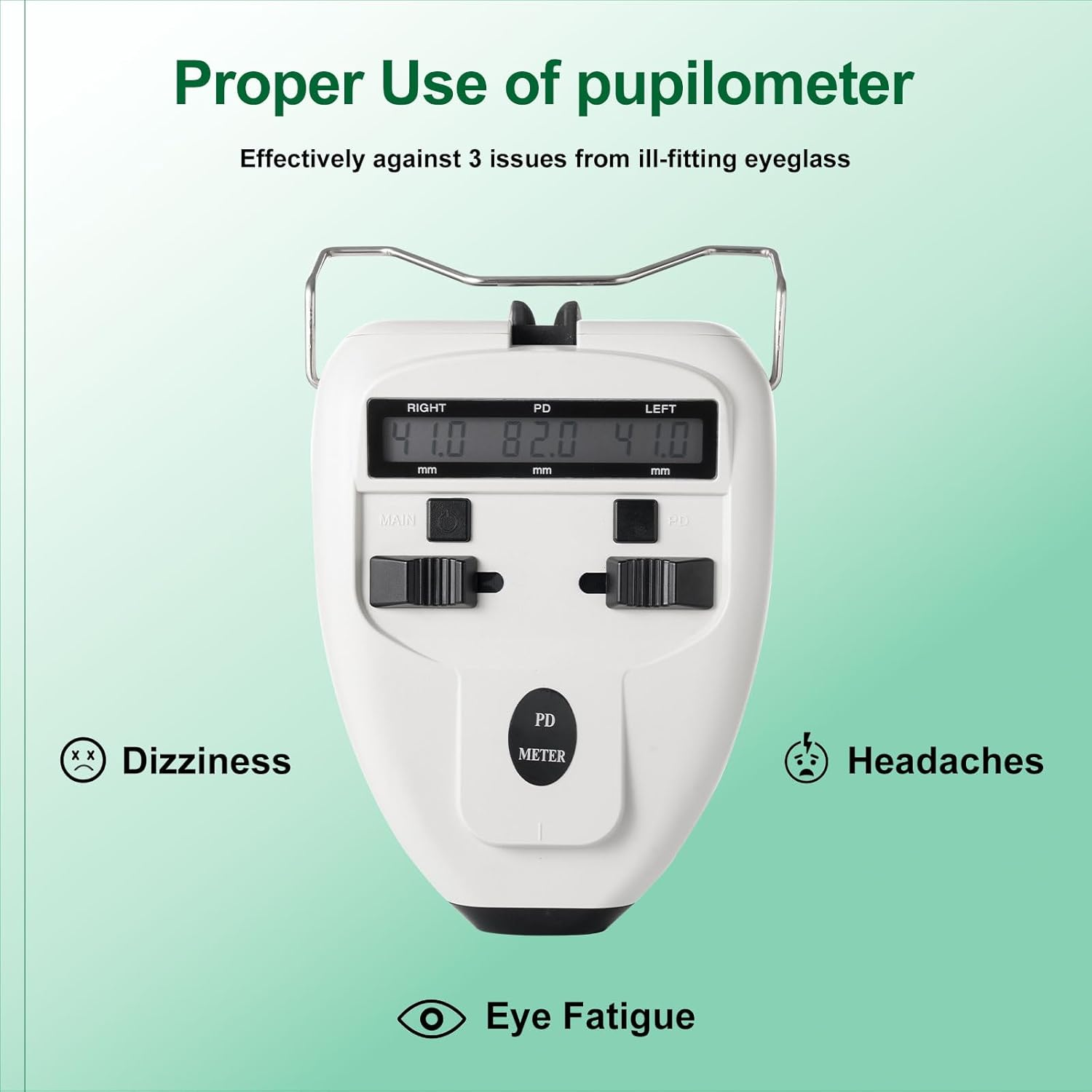 AISITESY Optical Digital Pupillary Distance Meter Led Pd Meter Pupilometer Interpupillary Distance Measuring Tool Ophthalmic Equipment with LCD Display Optical Pd Pds（Battery Not Included） image number 6