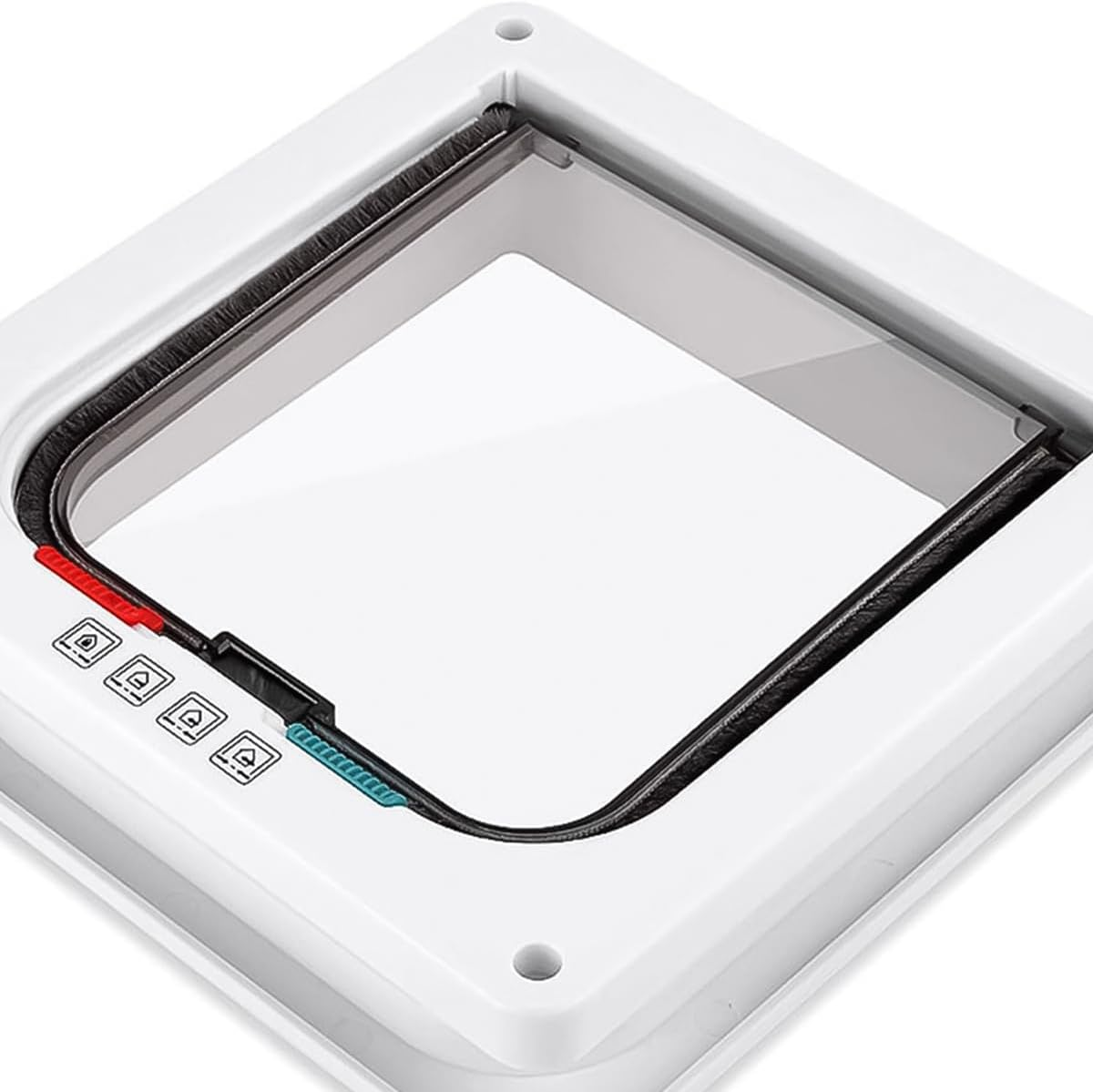 Sarini Door Control for Cats and Pets, in and Away Direction, 23.5 X 25 X 5.5 Cm, Suitable for Doors/Walls Indoor and Outdoor, Suitable for All Pets