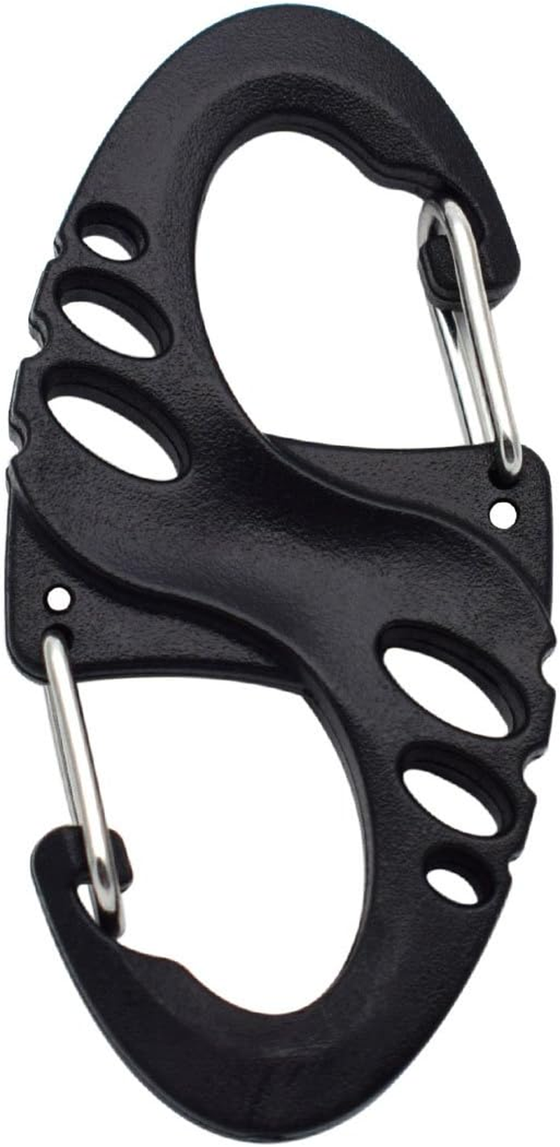 12 Pack S Shaped Carabiner 8 Shaped Snap Keychain Hook Clip Outdoor Camping for Molle Backpack Hanger Buckle Quick Release Keychain image number 2