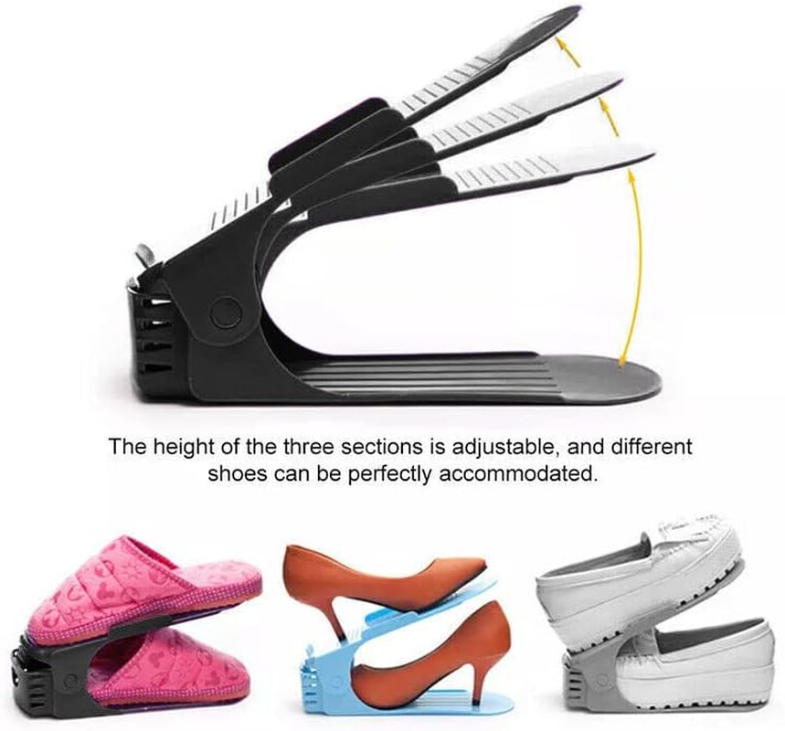 AIMALL 20X Shoe Slots Organizer, Shoe Rack Display Case Box Adjustable Slots Organizer Storage Holder,Double Deck Shoe Rack Holder for Closet Organization - Pink image number 4