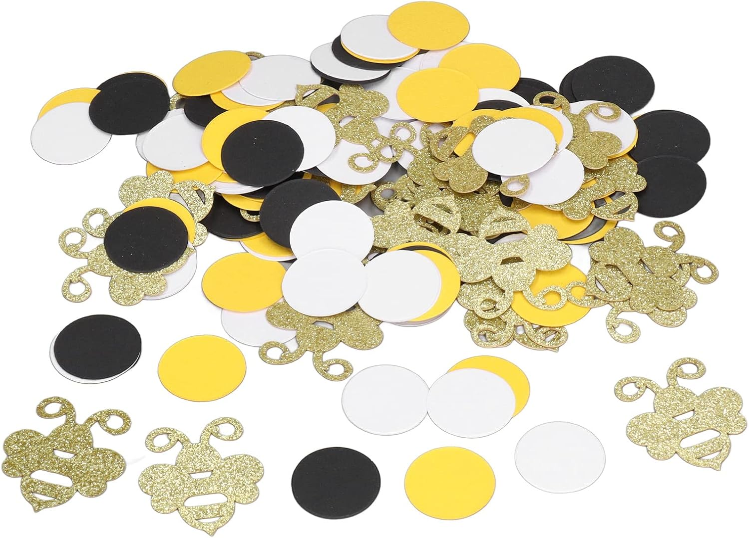 300 Glitter Finish Bee Confetti Colorful Bee Confetti Bee Theme Party for Baby Shower Birthday Party! image number 3