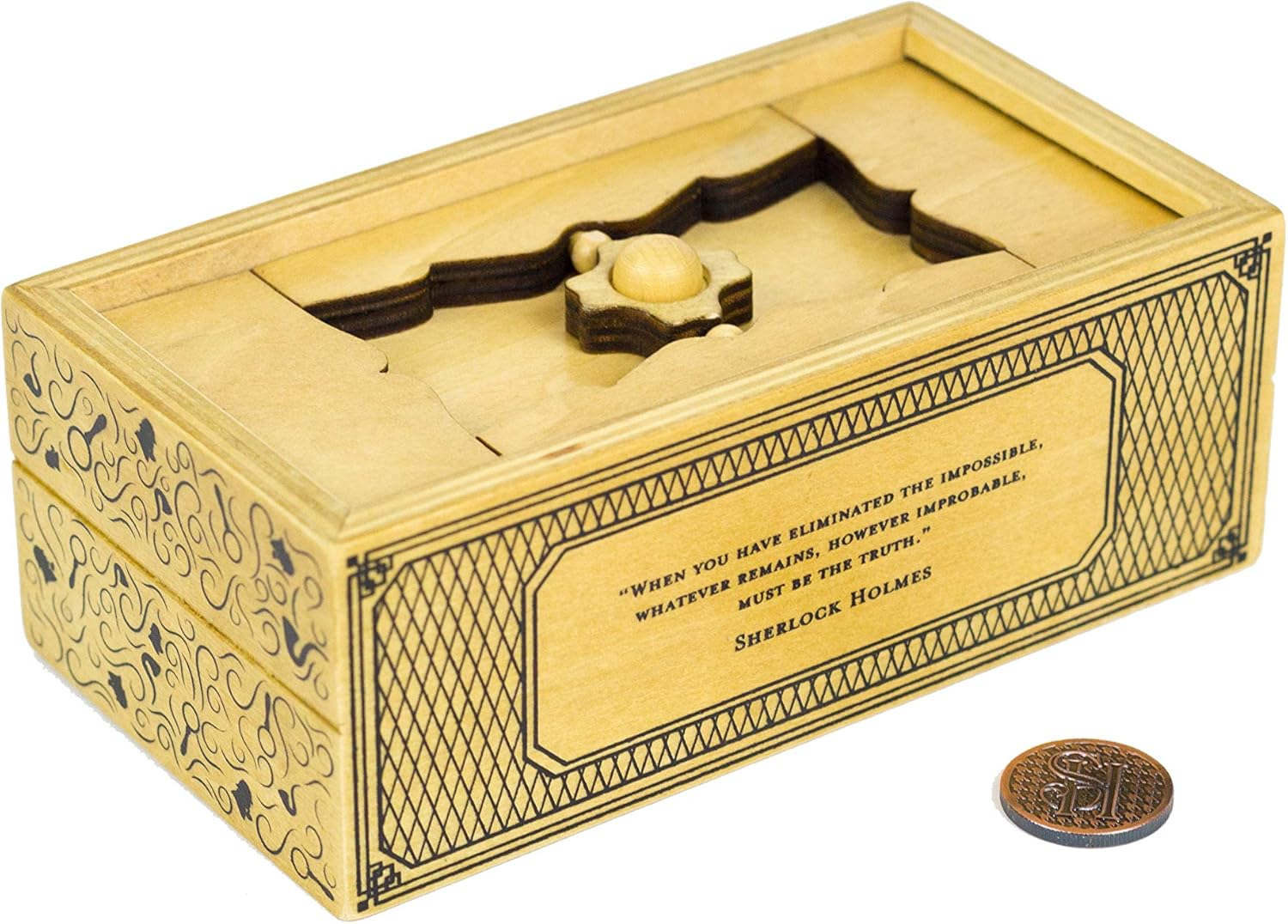Professor Puzzle Sherlock Holmes the Case of the Treasury Safe Wooden Puzzle Box image number 5