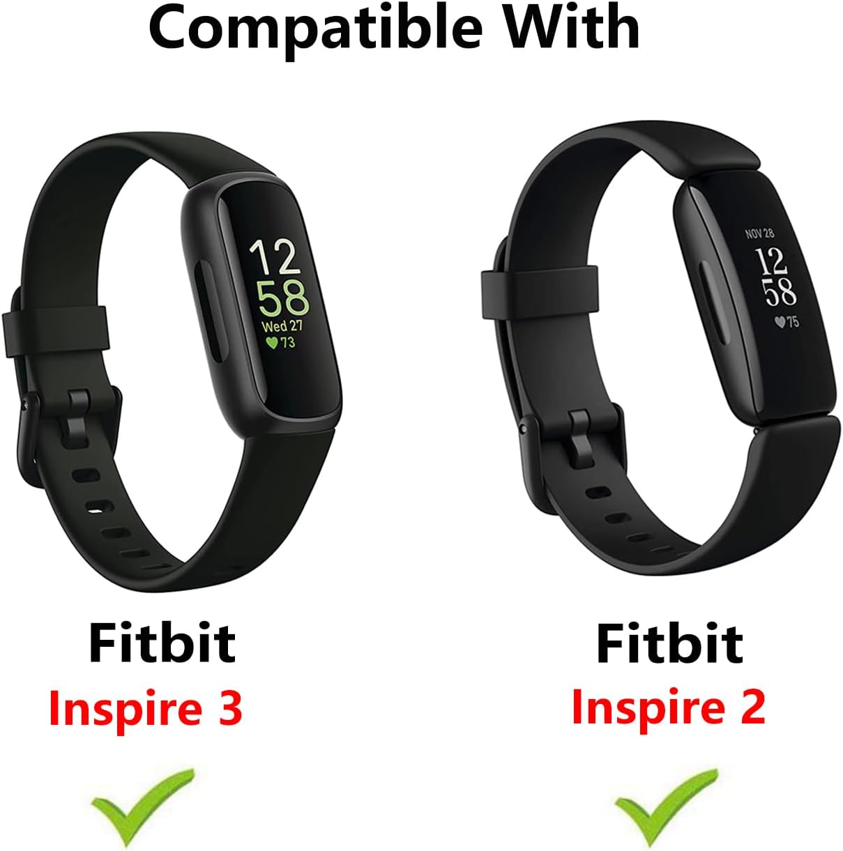 HOMTERN 3 Pack Compatible with Fitbit Inspire 3 Case and Inspire 2 Case, Soft TPU Protective Case, Lightweight, Drop-Proof, Scratch-Resistant, Flexible Screen, Fully Covered, 3 Pack, Transparent image number 5