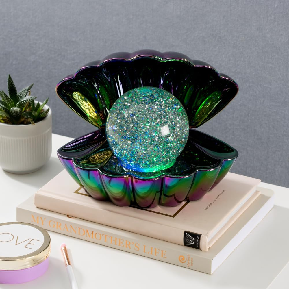 Iridescent Glitter Pearl Shell Lamp image number 6