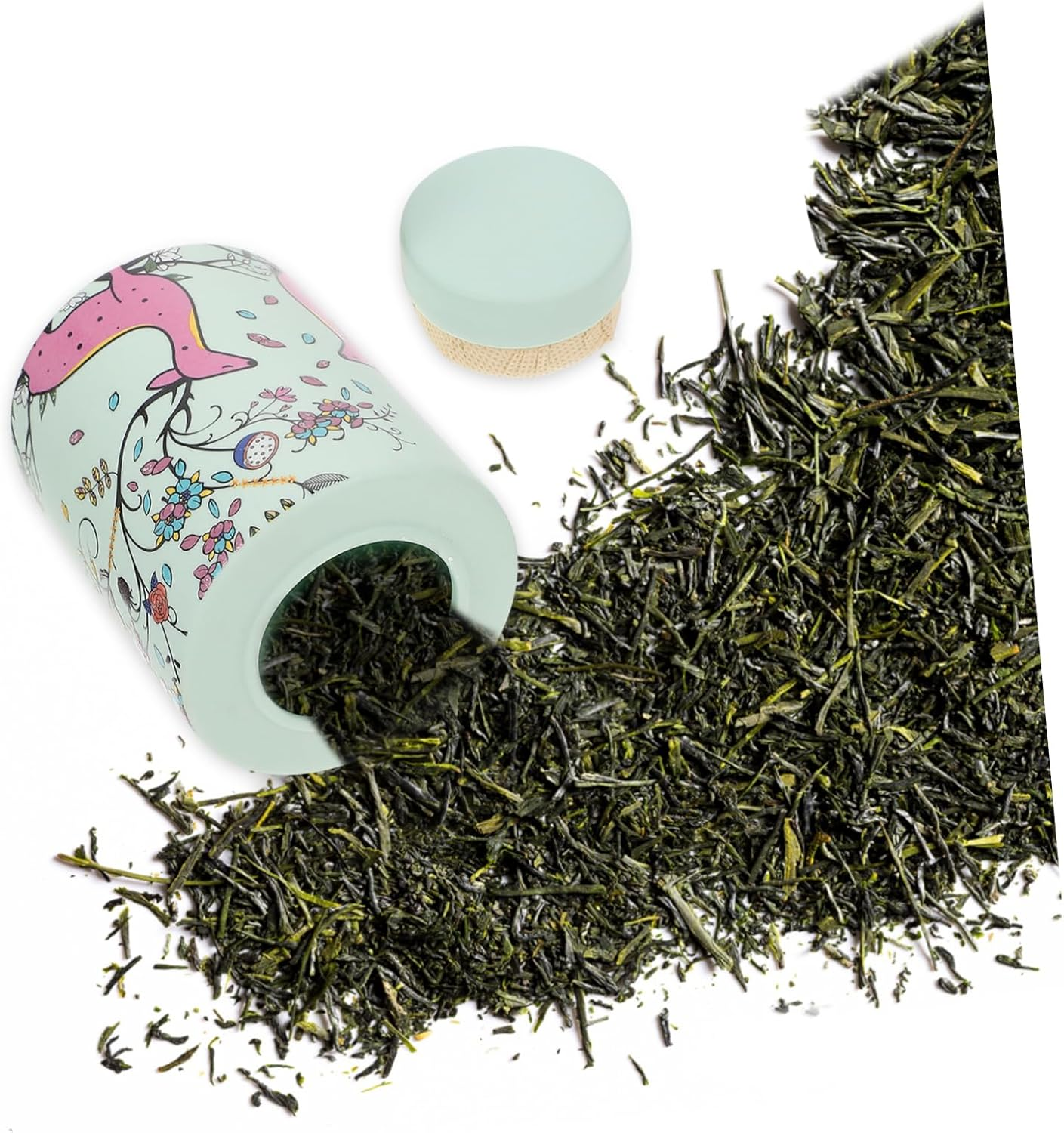 Alipis Ceramic Tea Canister Airtight Storage Jar Small Kitchen Tea Container for Home Use for Storing Leaves and Spices image number 1