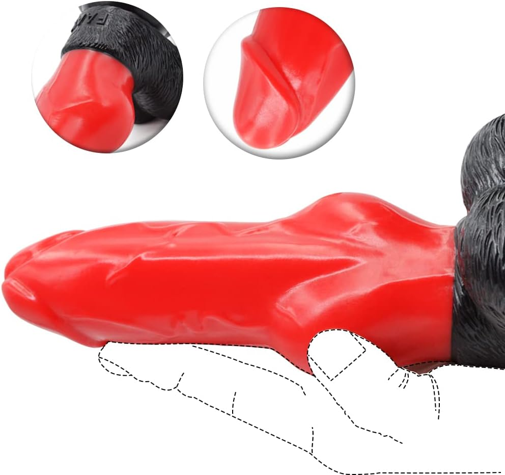Realistic Silicone Dildo,Faak Orc'S Knotted Dildo Plug,Naughty Red 6.5'' Insertable Medium Size Fantasy Masturbation Sex Toy,Faak Dildos and Anal Toys image number 3