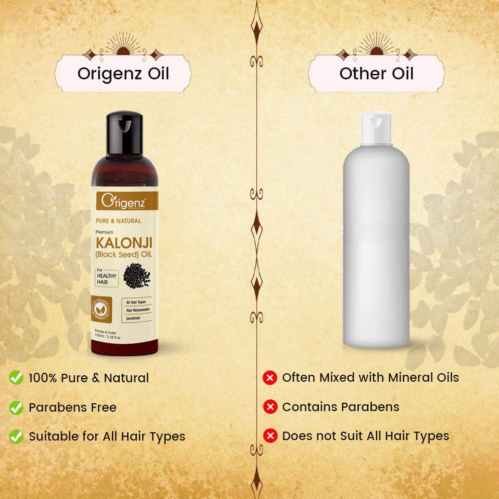 Origenz Premium Black Seed Oil (Kalonji Oil) 100Ml (Hair Oil) (Pack of 1) image number 5