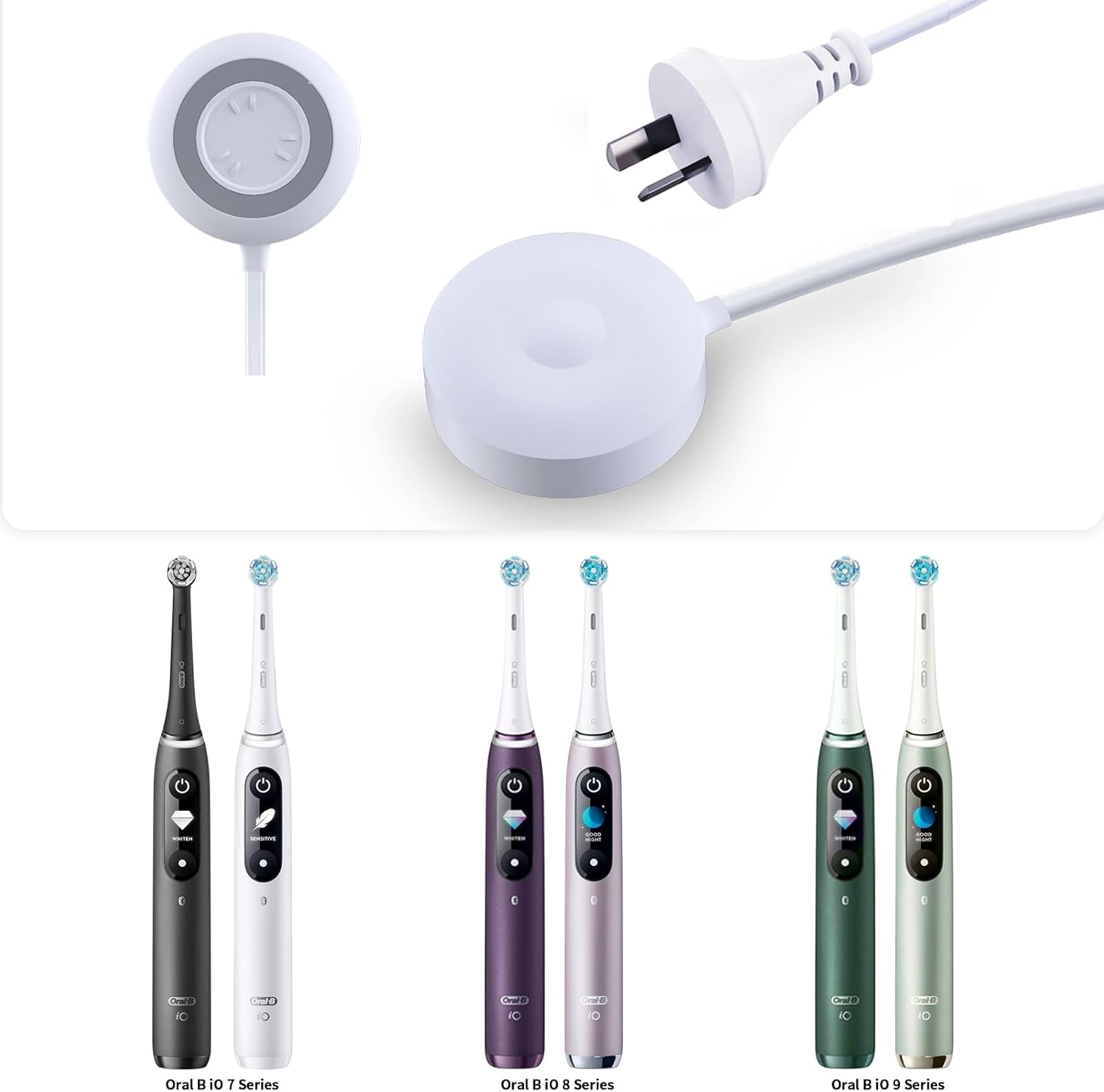 Charger for Oral B Io Series 7/8/9 Electric Toothbrush, Magnetic Charging Base Compatible with Oral B Io7 Io8 Io9 Electric Toothbrush, 3768 Type image number 2