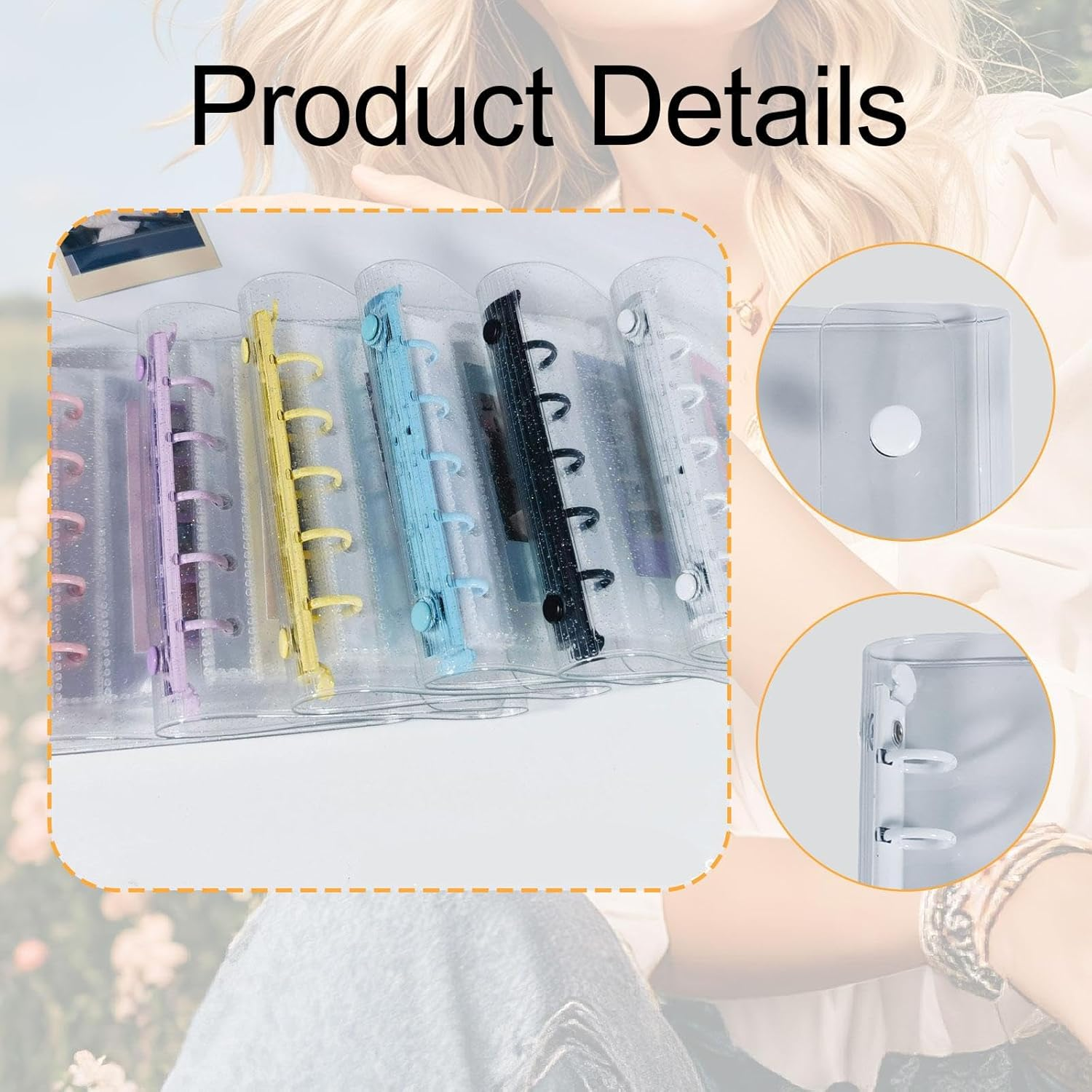 Bound Notebook, 5 Hole Punched, with Inner Sheets for Valentine'S Day and The, White image number 3