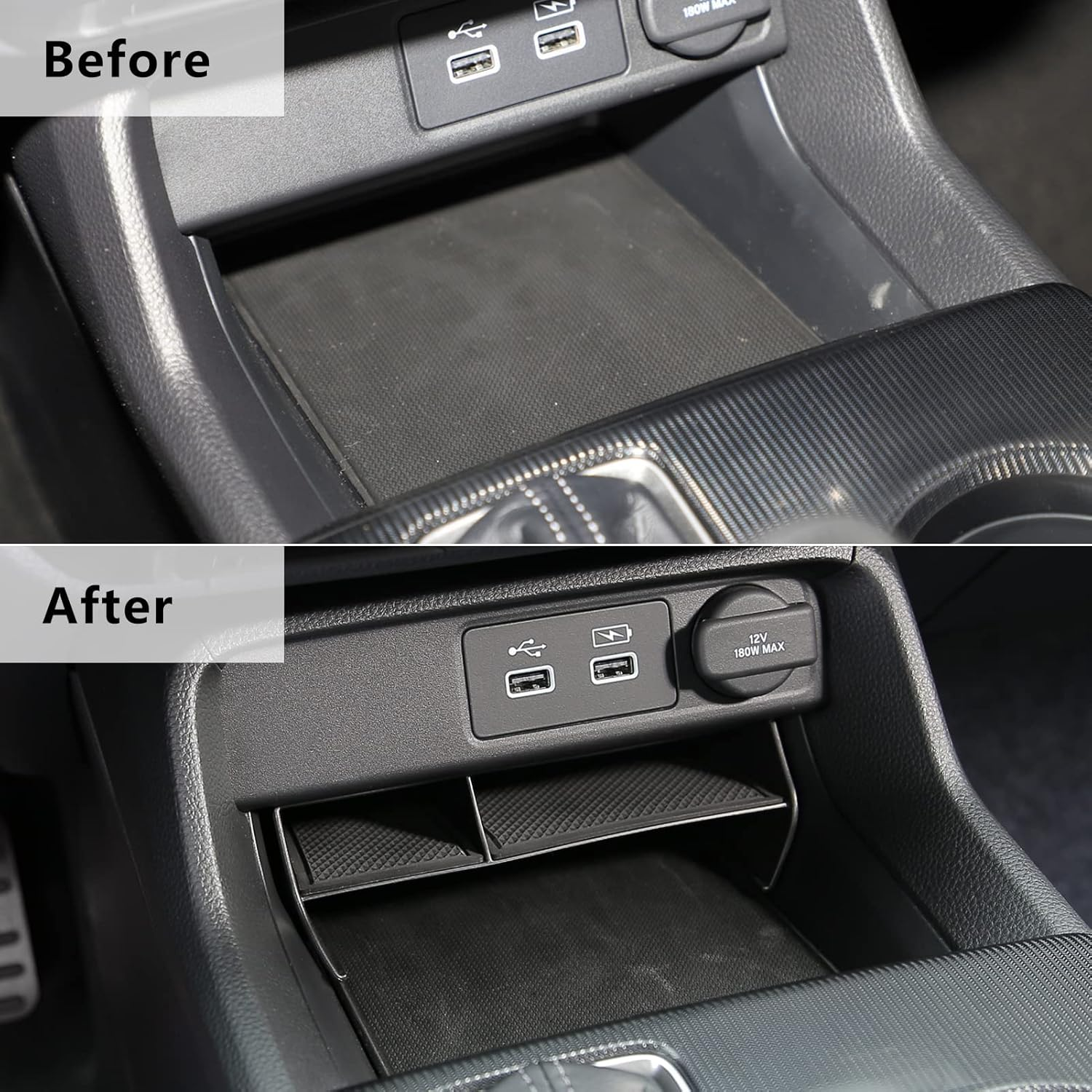 CKE for Honda Civic 2024 2023 2022 Auto Car Center Console Box Armrest Storage Box Organizer Tray Pallet Container Holder for Honda Civic Accessories