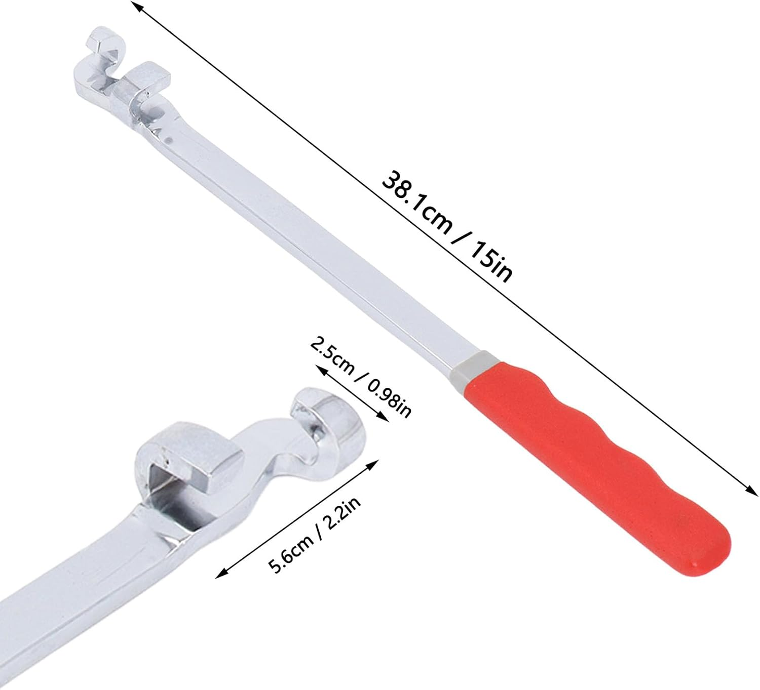 Wrench Extender Tool Bar, 15Inch Torques Adaptor Wrench Extension for Maximum Leverage, Amplified Tool Spanner for Garage Mechanics, Diyers