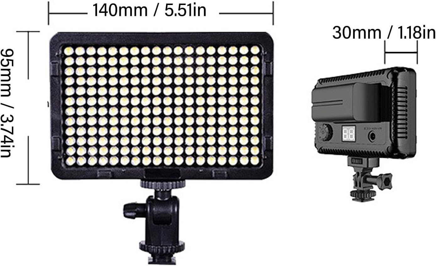 Dimmable LED Video Light 11W 5600K Flat Panel Photography Lighting with Color Cards Fill Light for Live Streaming Video Recording image number 5