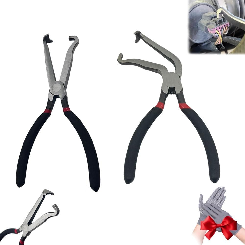 Electrical Disconnect Pliers, Rapid Disconnector Pliers, 8In Automotive Tools Electrical Connector Pliers, Automotive Hose Disconnect Tools for Push Tab Style Plugs(A+B) image number 6